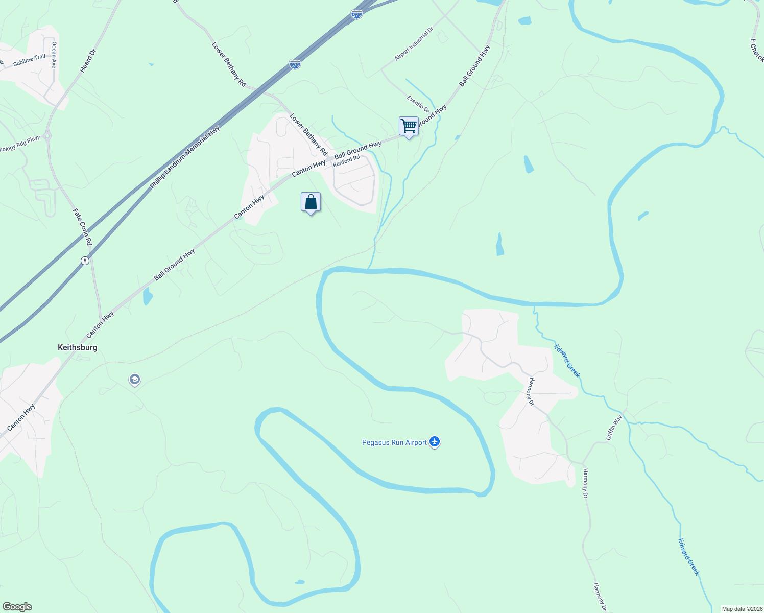 map of restaurants, bars, coffee shops, grocery stores, and more near 2100 Harmony Drive in Canton