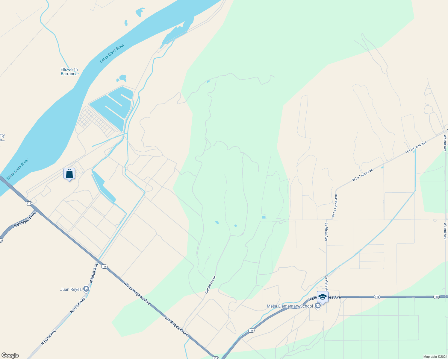 map of restaurants, bars, coffee shops, grocery stores, and more near 4787 Clubhouse Drive in Somis