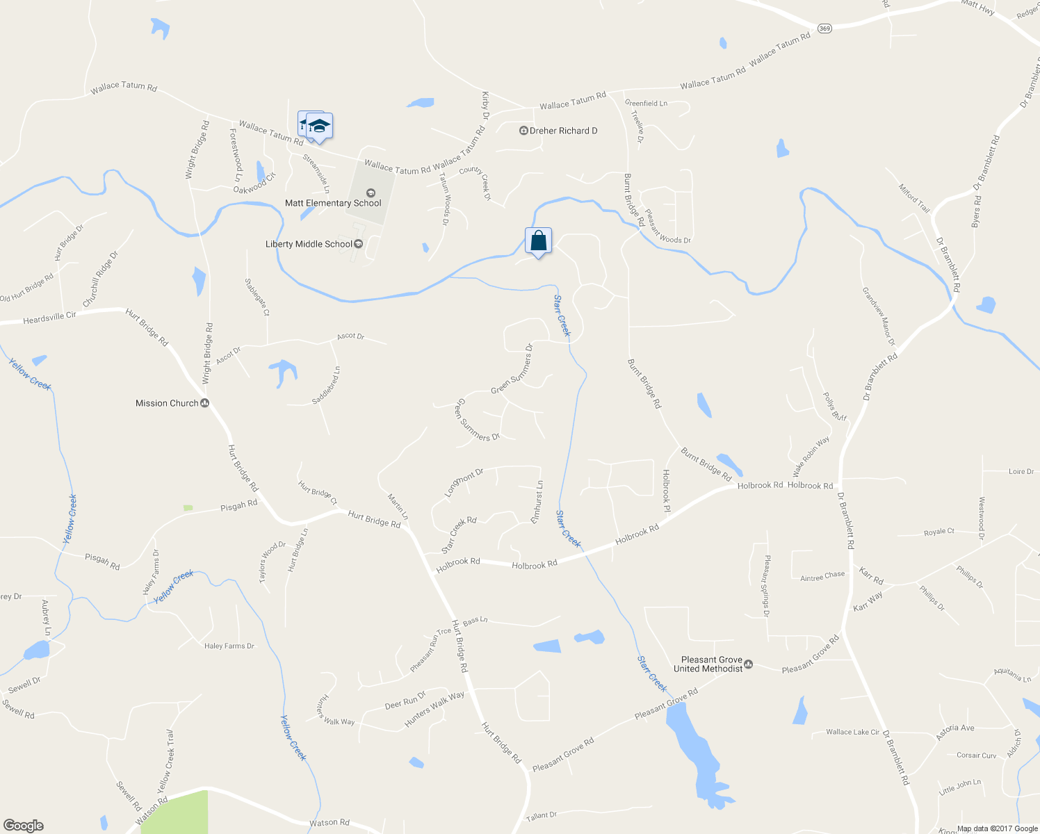 map of restaurants, bars, coffee shops, grocery stores, and more near 4830 Whispering Pines Way in Cumming