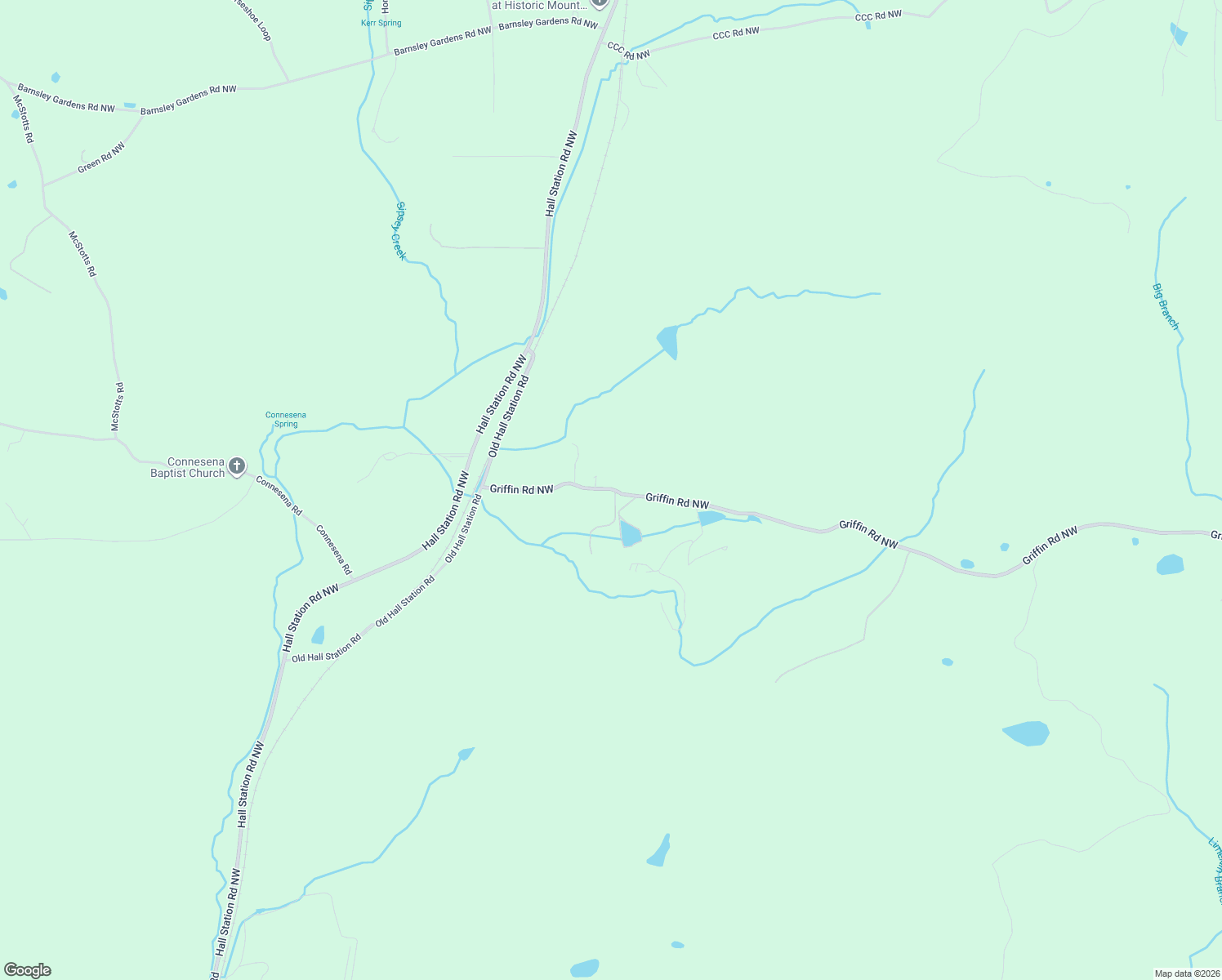 map of restaurants, bars, coffee shops, grocery stores, and more near 846 Griffin Rd NW in Cartersville