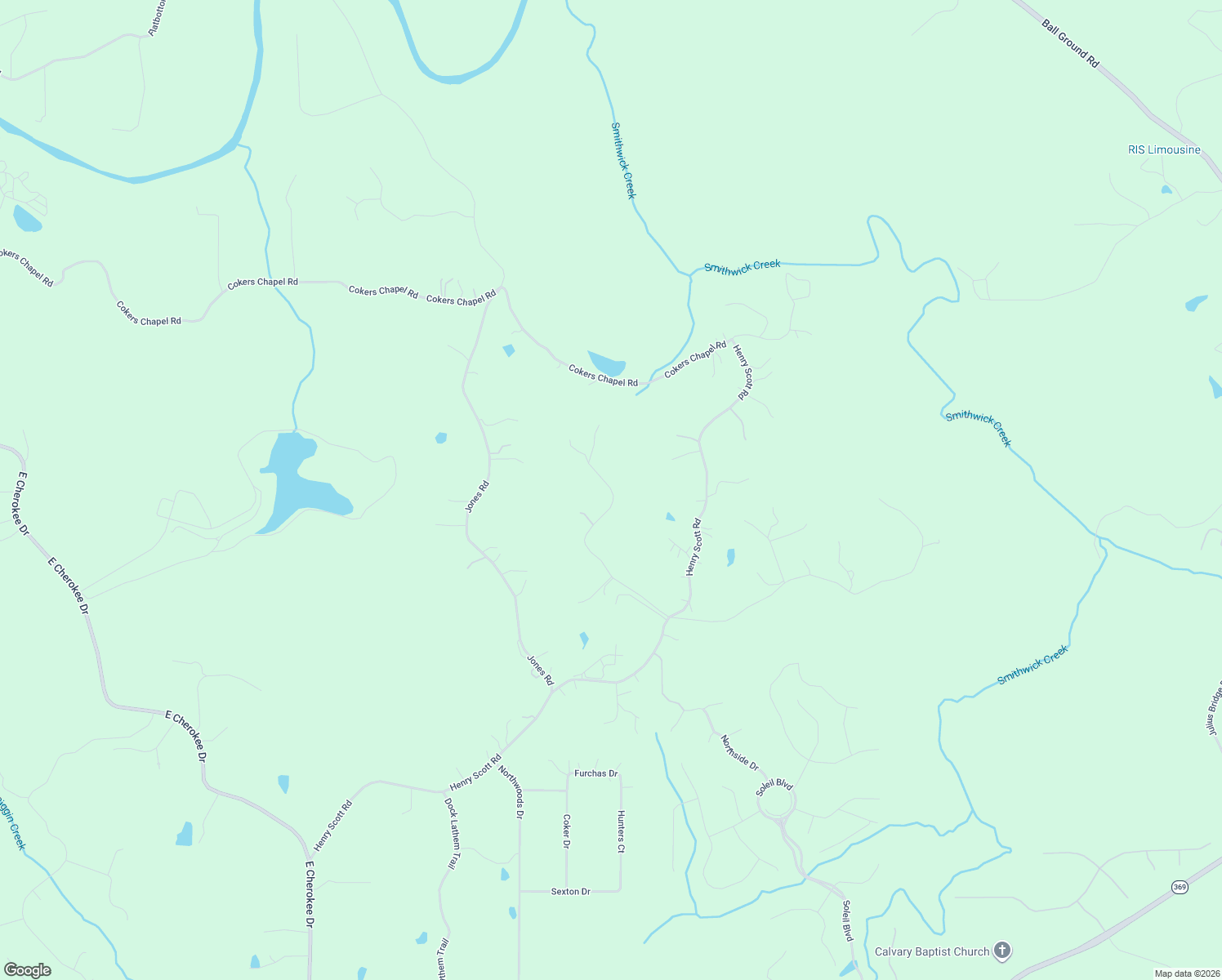 map of restaurants, bars, coffee shops, grocery stores, and more near 150 Grandview Drive in Ball Ground