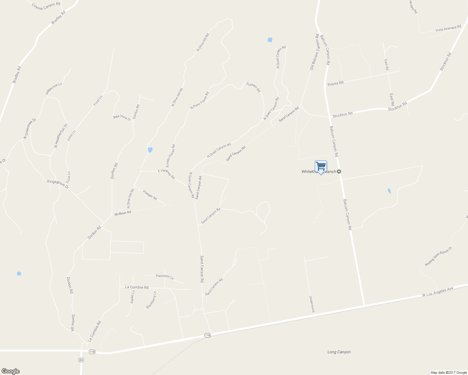 map of restaurants, bars, coffee shops, grocery stores, and more near 4900 Sand Canyon Road in Somis