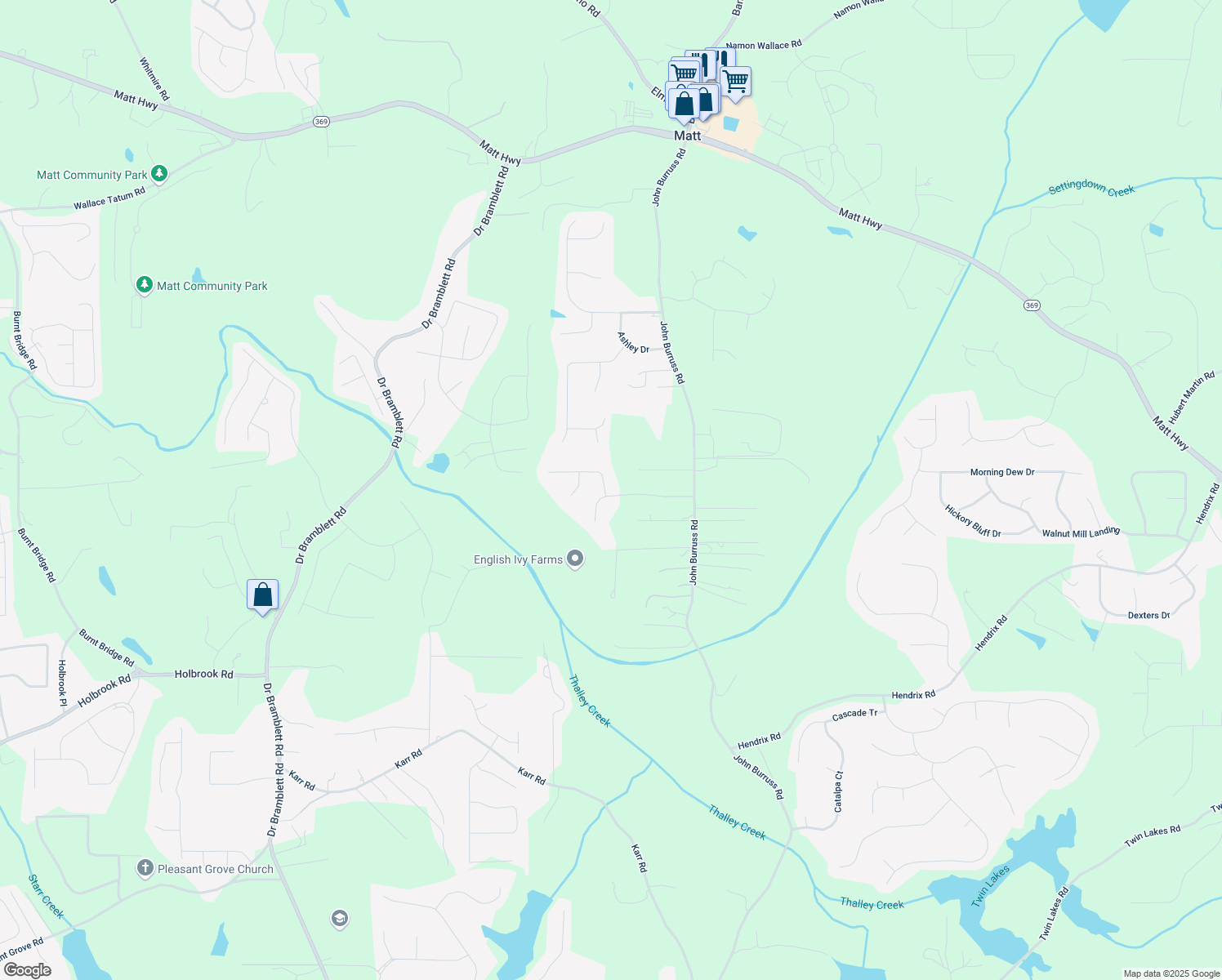 map of restaurants, bars, coffee shops, grocery stores, and more near 5850 Shannon Drive in Cumming