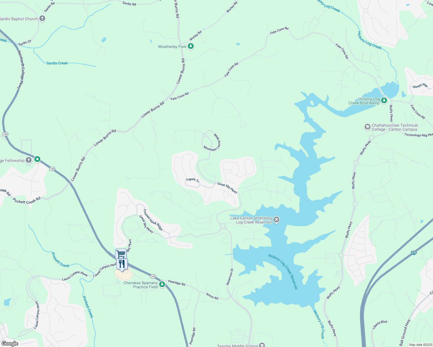 map of restaurants, bars, coffee shops, grocery stores, and more near 223 Willow Street in Canton