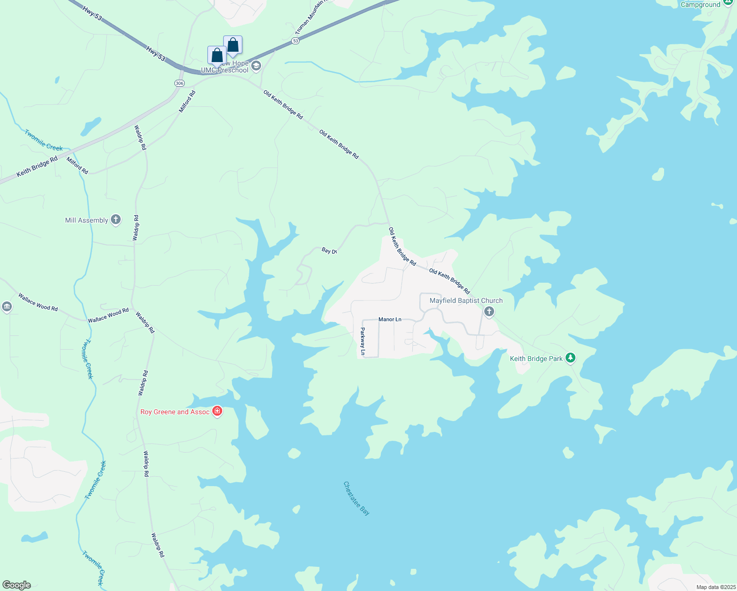 map of restaurants, bars, coffee shops, grocery stores, and more near 8770 Bayhill Drive in Gainesville