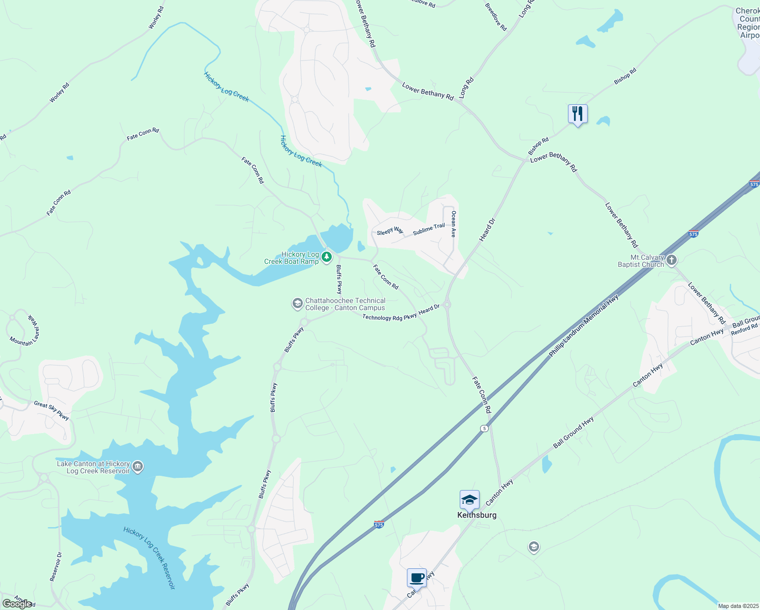 map of restaurants, bars, coffee shops, grocery stores, and more near 219 Sage Drive in Canton