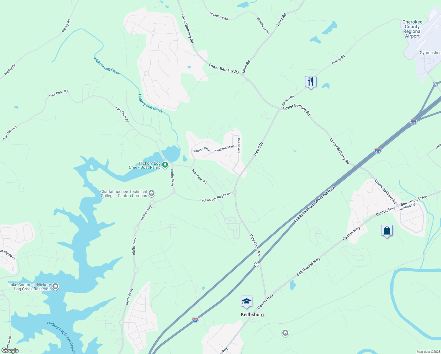 map of restaurants, bars, coffee shops, grocery stores, and more near 260 Walker Road in Canton