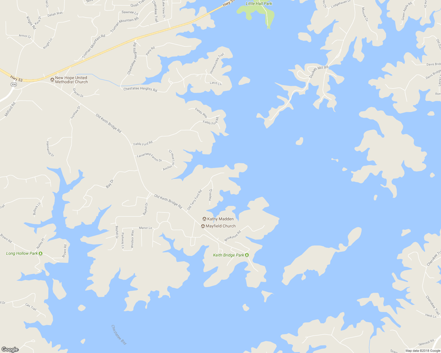 map of restaurants, bars, coffee shops, grocery stores, and more near 9030 Old Terry Ford Road in Gainesville