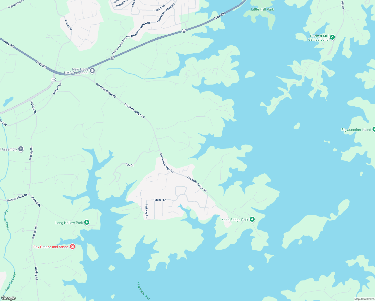 map of restaurants, bars, coffee shops, grocery stores, and more near 8625 Anchor on Lanier Court in Gainesville