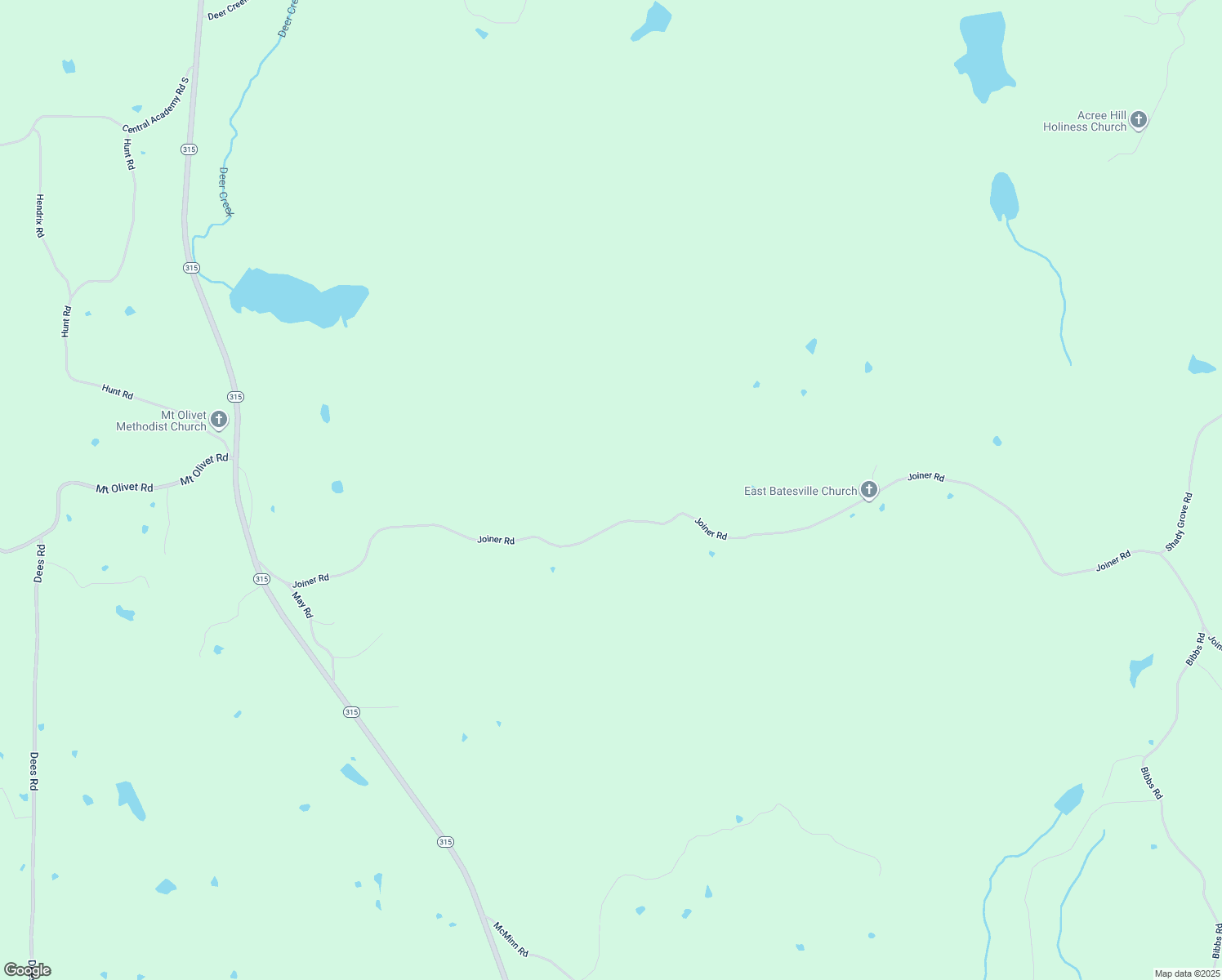 map of restaurants, bars, coffee shops, grocery stores, and more near 1319 Joiner Road in Batesville