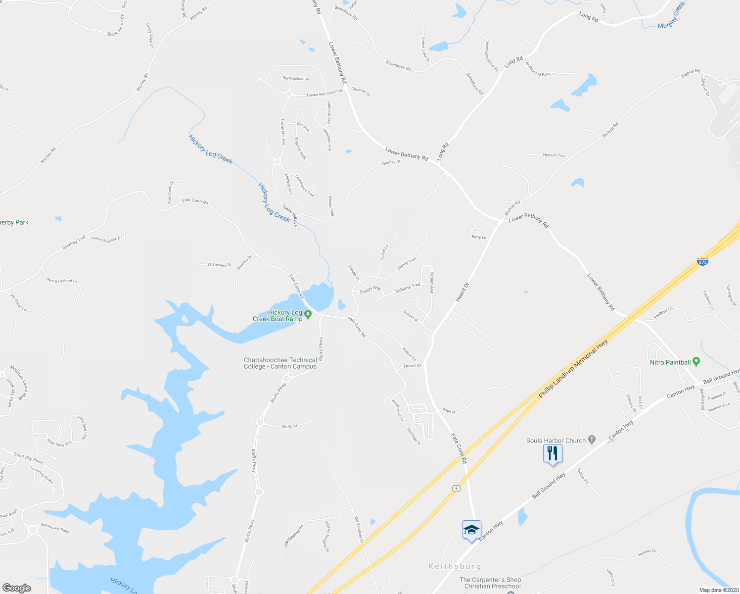 map of restaurants, bars, coffee shops, grocery stores, and more near 944 Sublime Trail in Canton