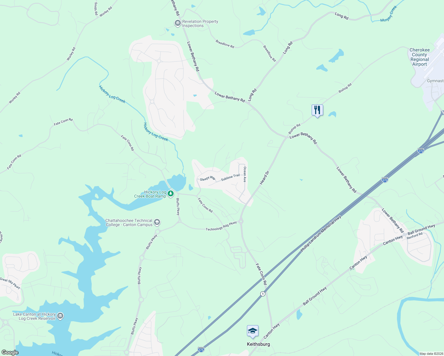 map of restaurants, bars, coffee shops, grocery stores, and more near 928 Sublime Trail in Canton