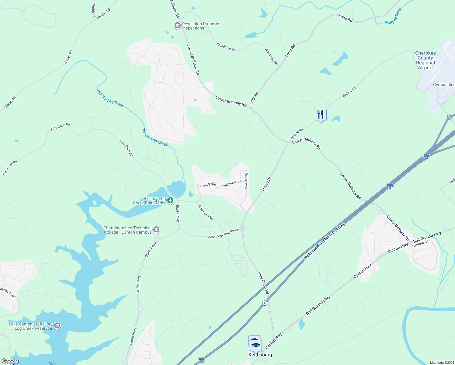 map of restaurants, bars, coffee shops, grocery stores, and more near 920 Sublime Trail in Canton