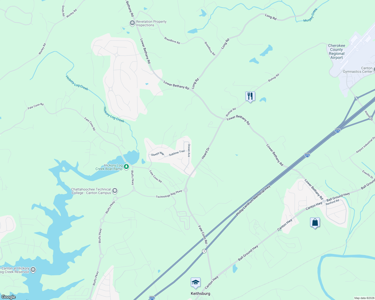 map of restaurants, bars, coffee shops, grocery stores, and more near 900 Sublime Trail in Canton