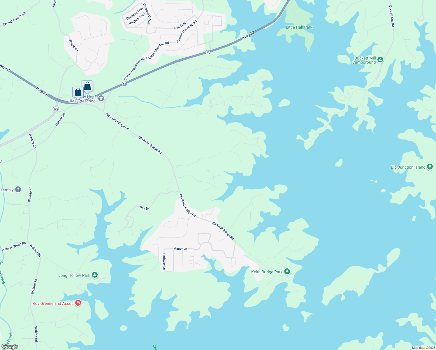 map of restaurants, bars, coffee shops, grocery stores, and more near 8525 Anchor on Lanier Court in Gainesville