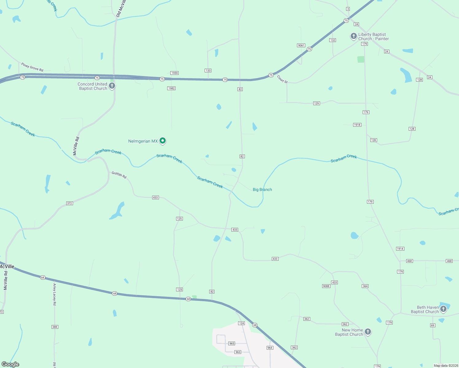map of restaurants, bars, coffee shops, grocery stores, and more near 949 County Road 82 in Crossville