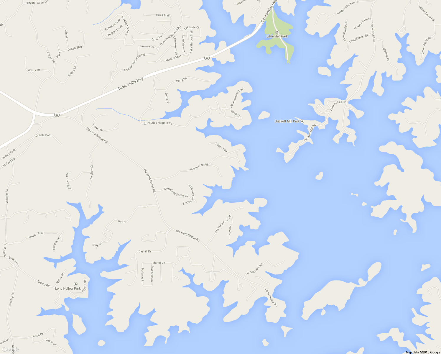 map of restaurants, bars, coffee shops, grocery stores, and more near 8680 Fields Ln in Gainesville