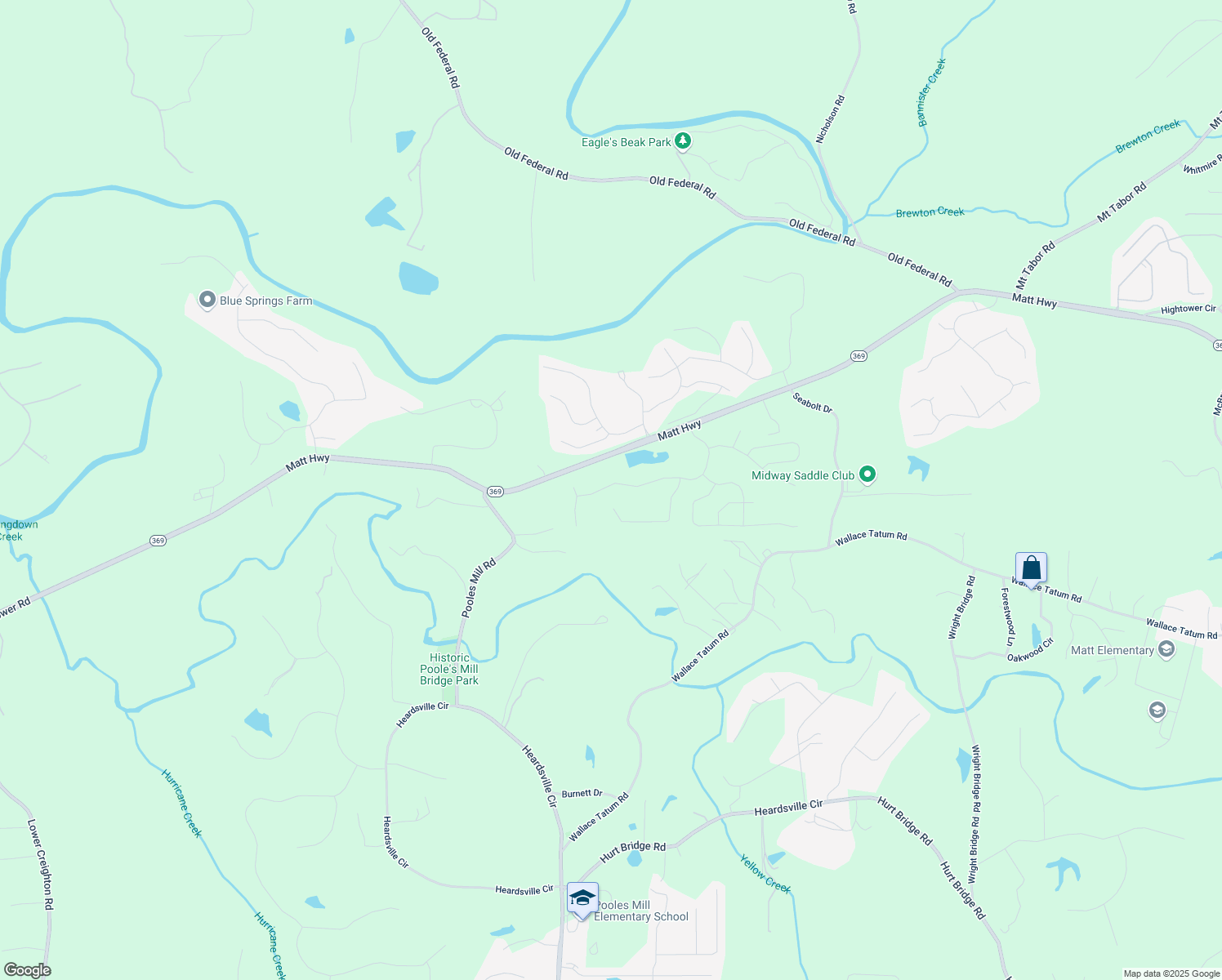 map of restaurants, bars, coffee shops, grocery stores, and more near 8775 Stratford Oaks Avenue in Ball Ground
