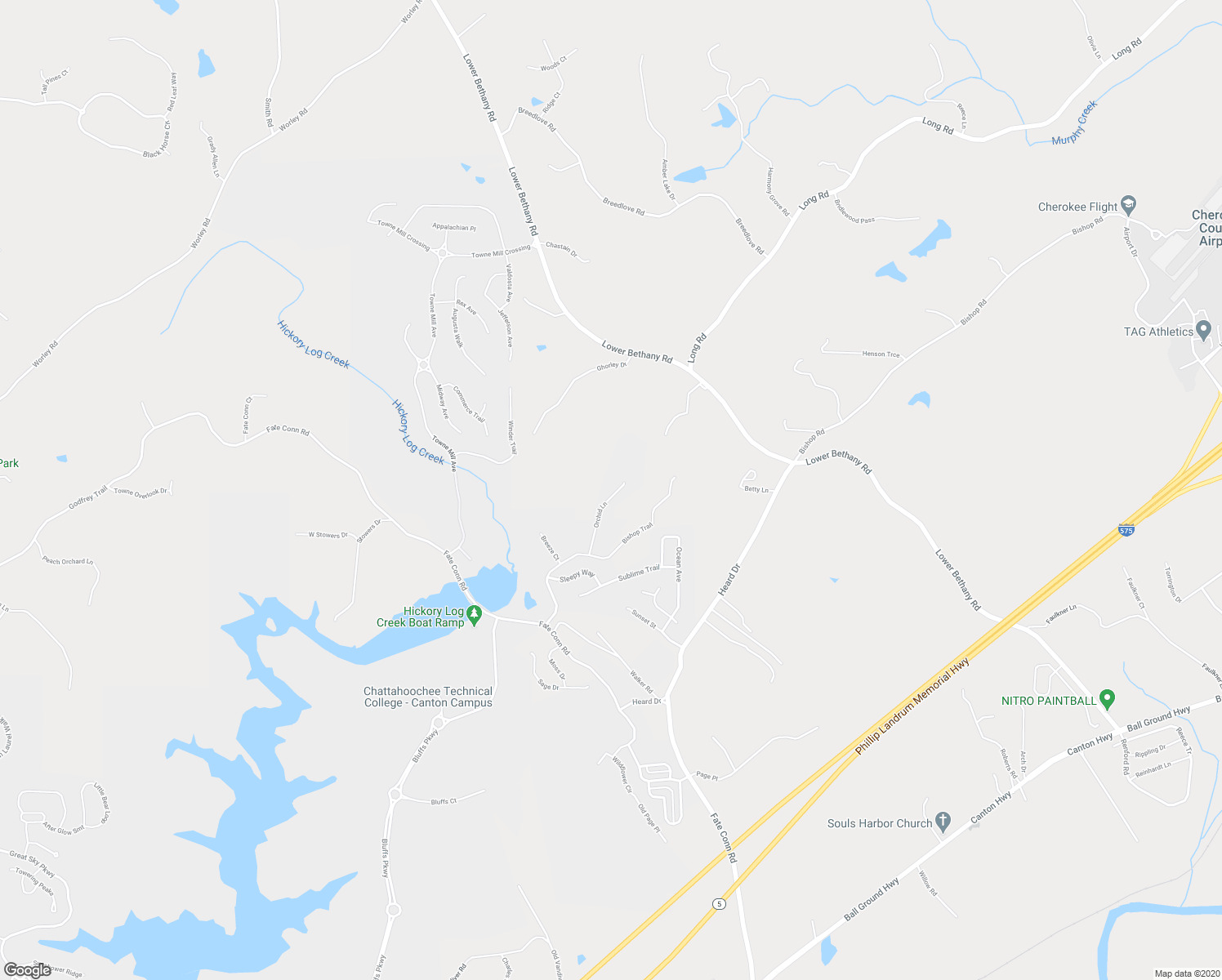 map of restaurants, bars, coffee shops, grocery stores, and more near 433 Orchid Lane in Canton