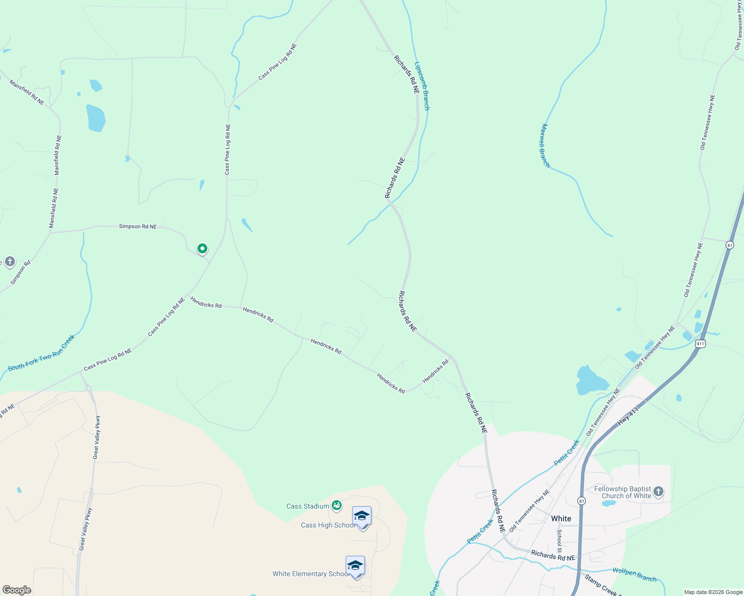 map of restaurants, bars, coffee shops, grocery stores, and more near 521 Richards Road Northeast in White