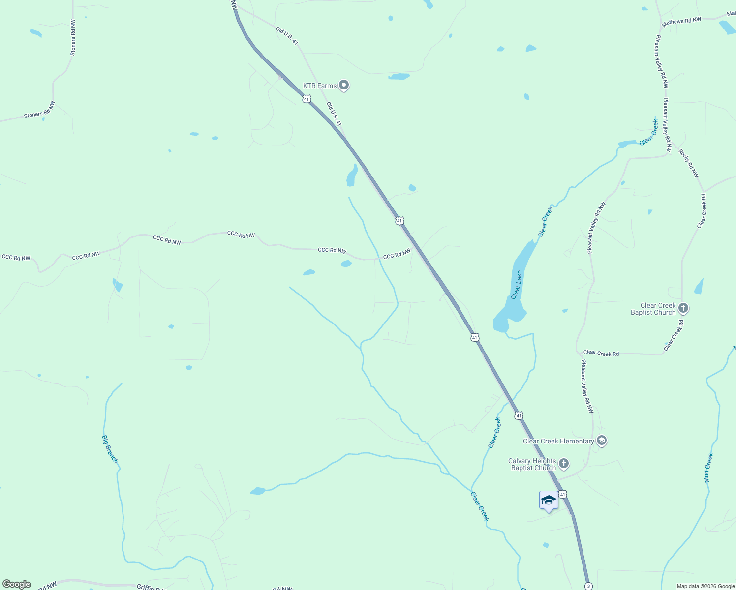 map of restaurants, bars, coffee shops, grocery stores, and more near 24 Knight Drive in Adairsville