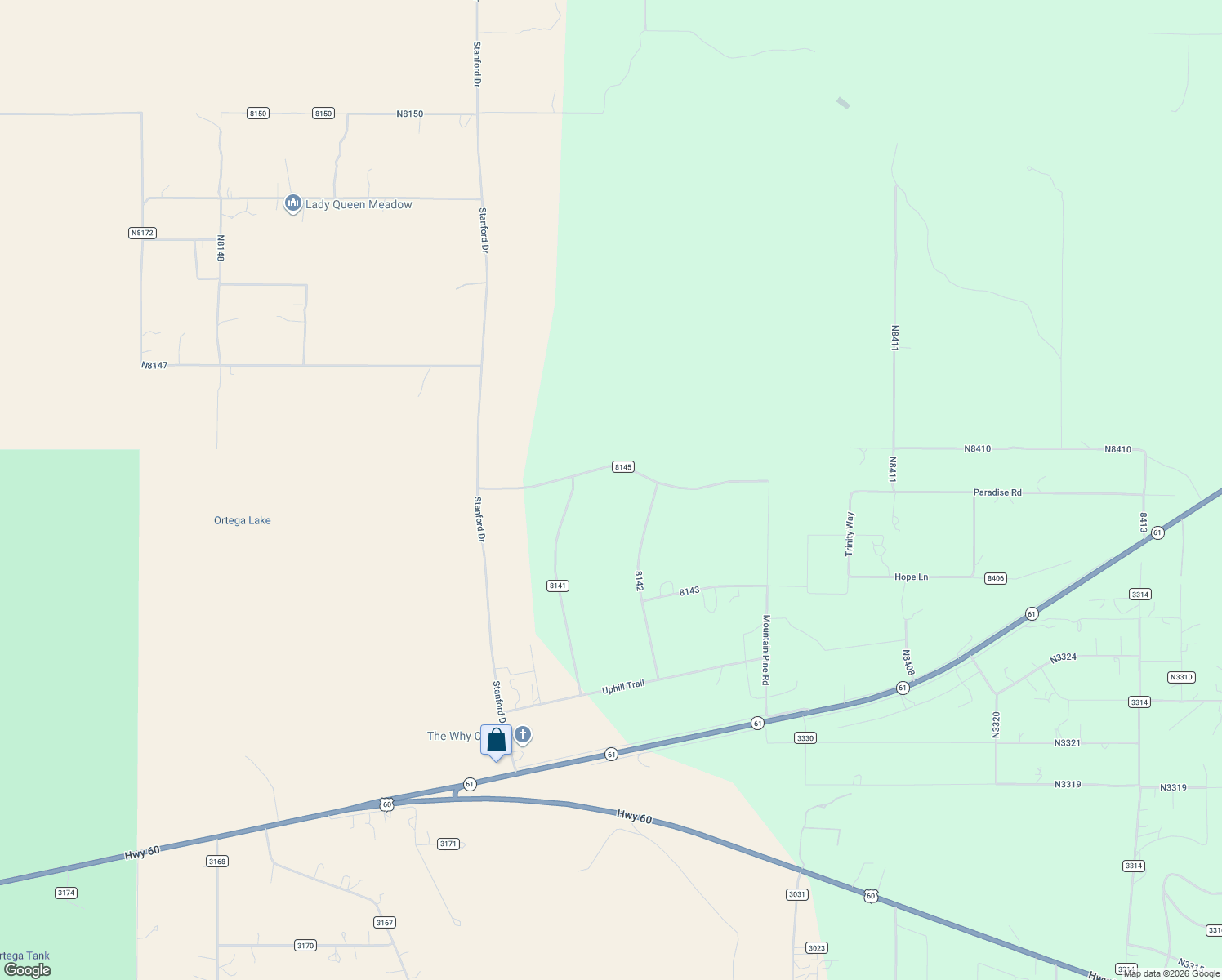 map of restaurants, bars, coffee shops, grocery stores, and more near 53 Acr 8145 in Vernon