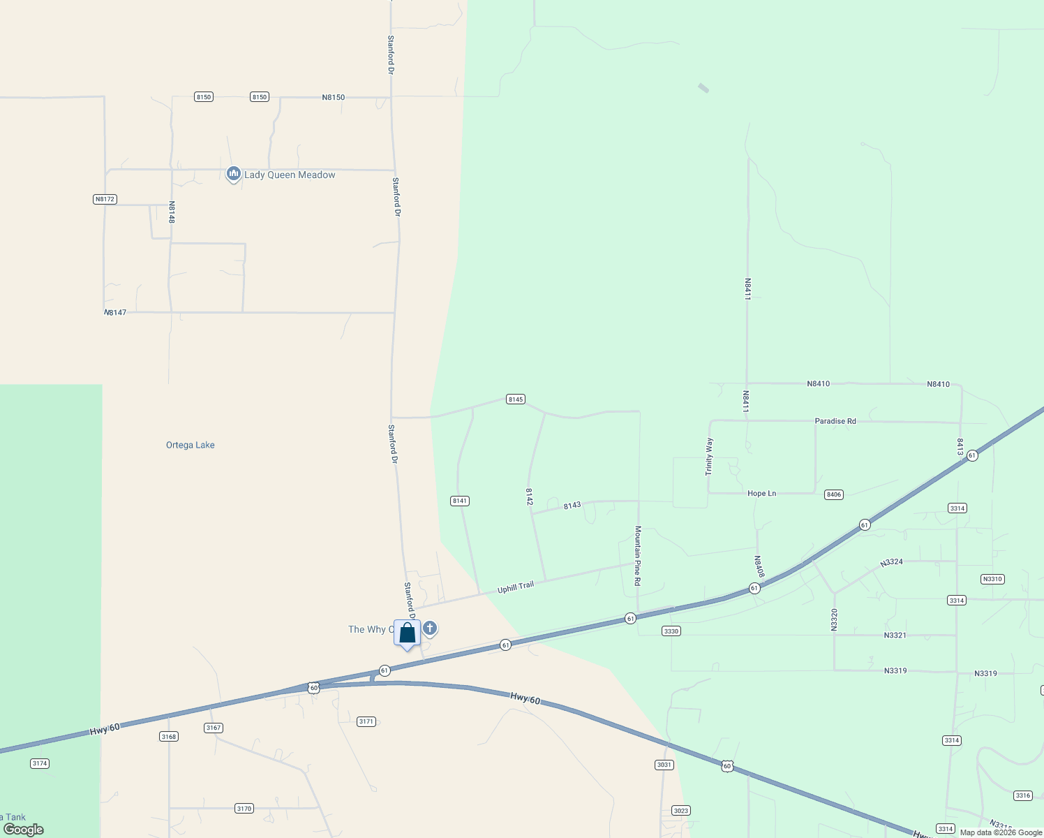 map of restaurants, bars, coffee shops, grocery stores, and more near 53 Acr 8145 in Vernon