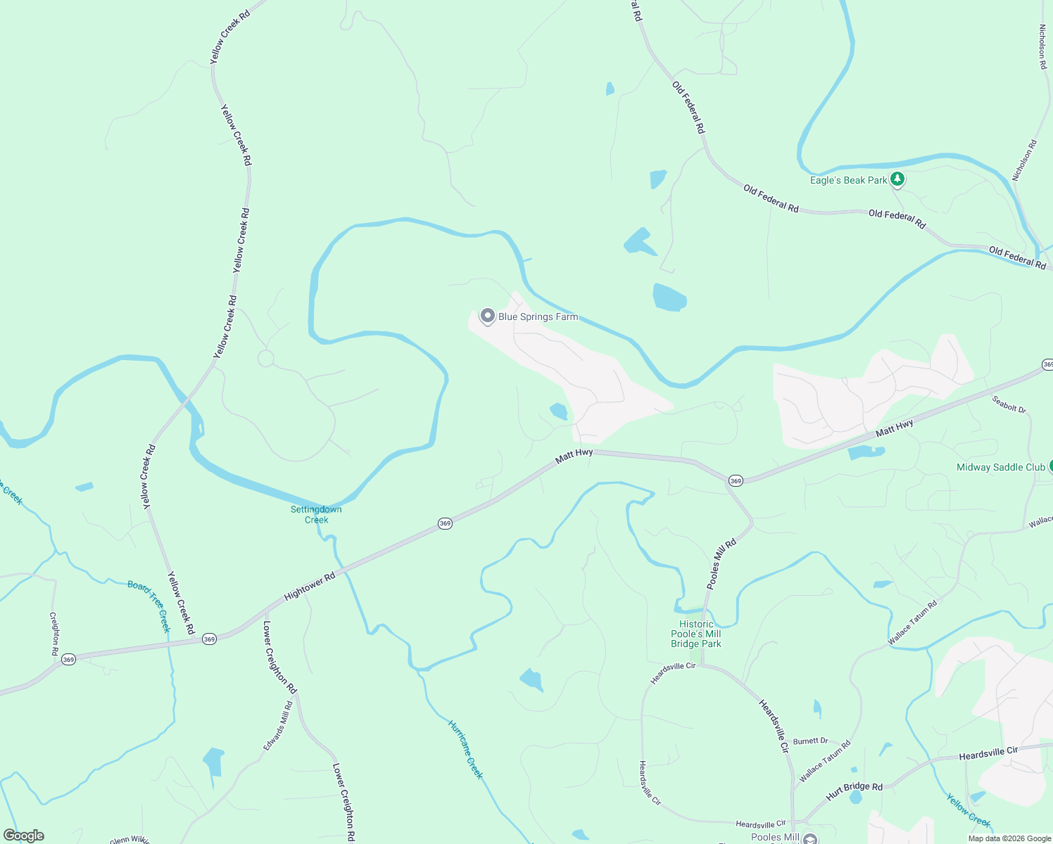 map of restaurants, bars, coffee shops, grocery stores, and more near 8795 Waterside Drive in Ball Ground