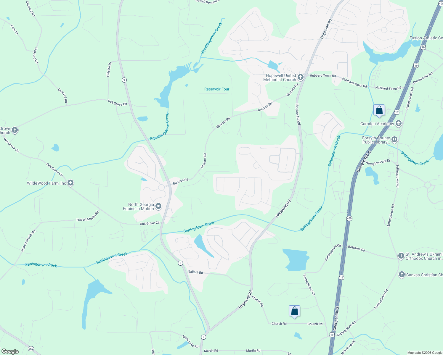map of restaurants, bars, coffee shops, grocery stores, and more near 5830 Stevehaven Ln in Cumming