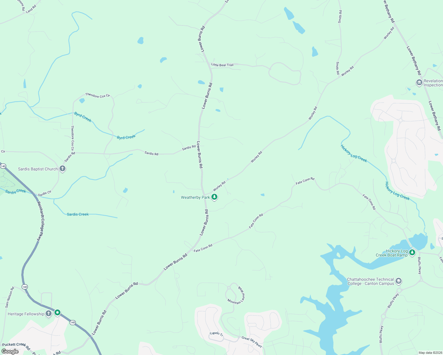 map of restaurants, bars, coffee shops, grocery stores, and more near 443 Worley Road in Canton