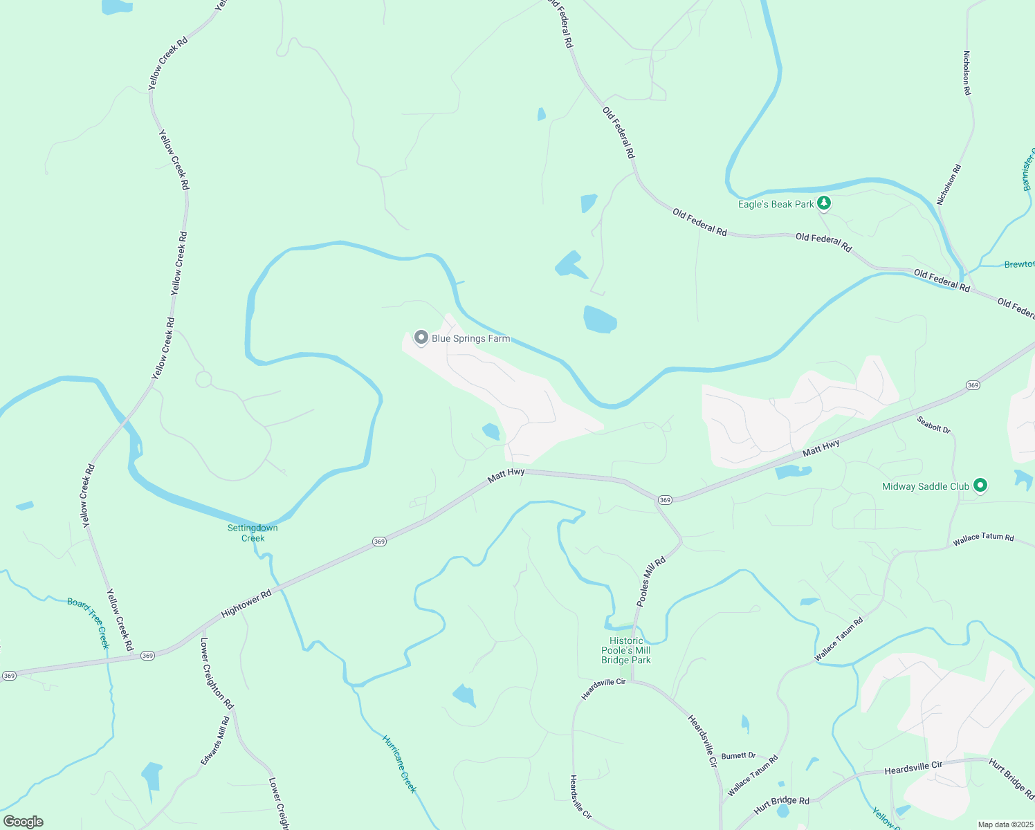 map of restaurants, bars, coffee shops, grocery stores, and more near 9235 Old Preserve Trail in Ball Ground