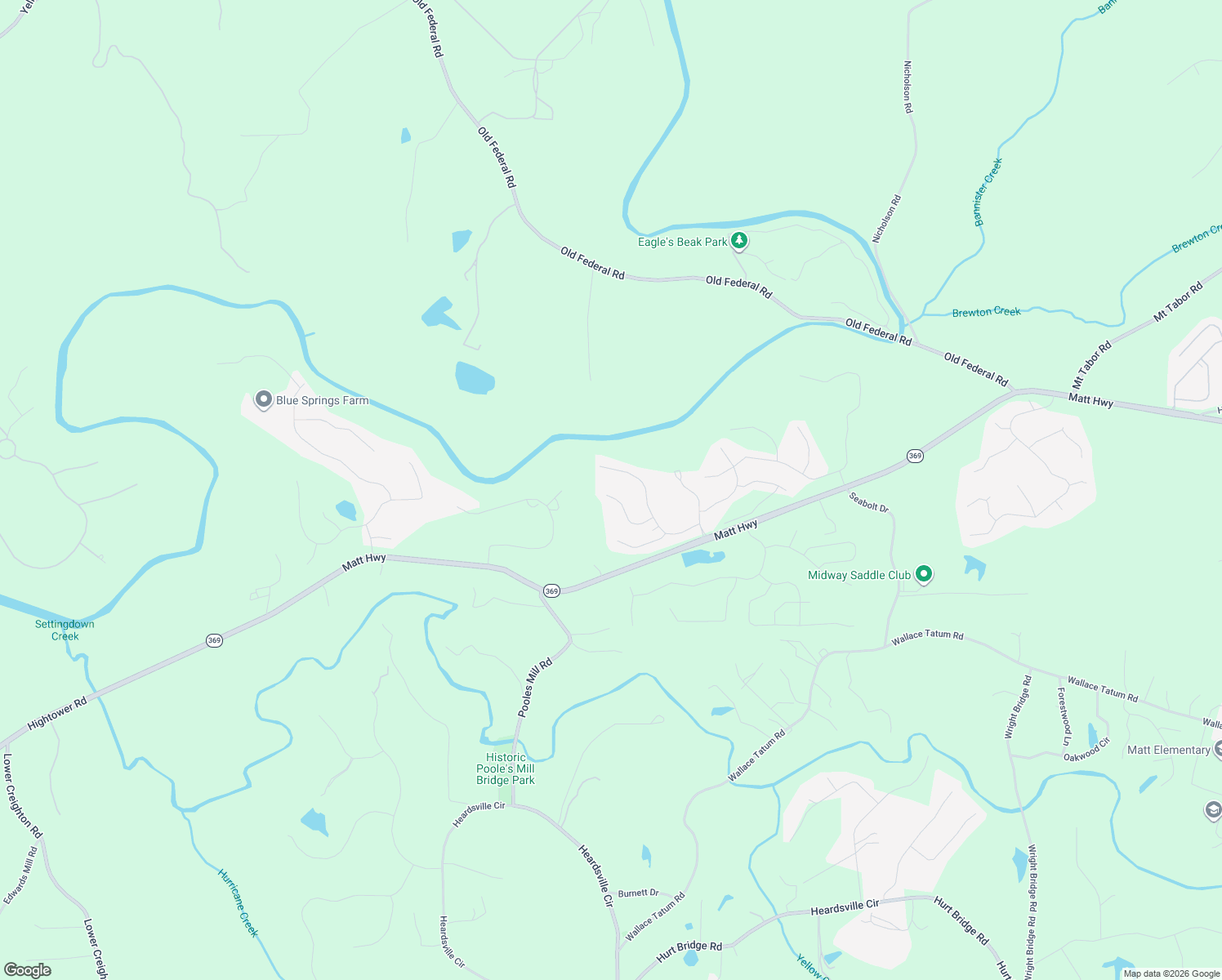 map of restaurants, bars, coffee shops, grocery stores, and more near 8815 Mica Creek in Ball Ground