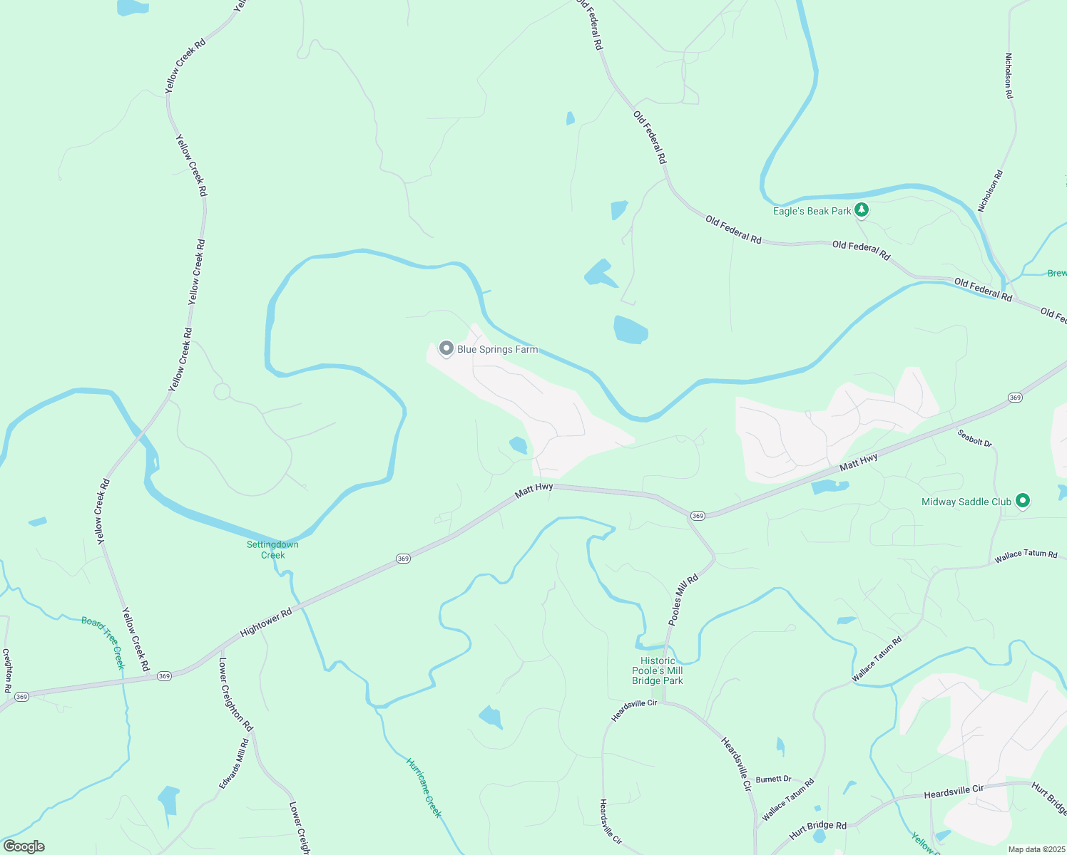 map of restaurants, bars, coffee shops, grocery stores, and more near 9255 Old Preserve Trail in Ball Ground