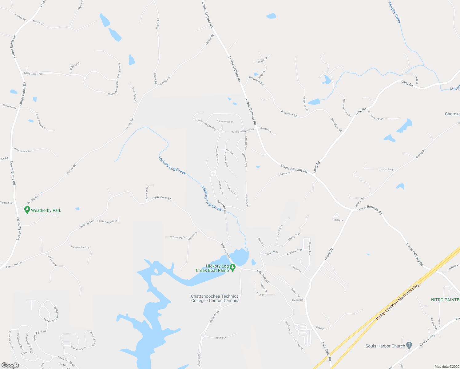 map of restaurants, bars, coffee shops, grocery stores, and more near 815 Commerce Trail in Canton