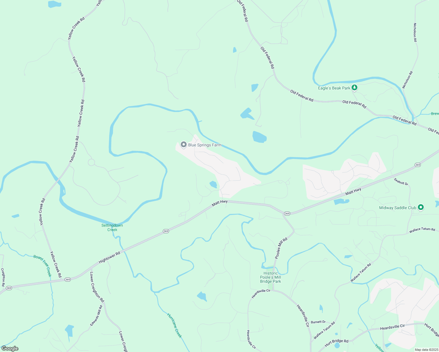 map of restaurants, bars, coffee shops, grocery stores, and more near 9255 Old Preserve Trail in Ball Ground