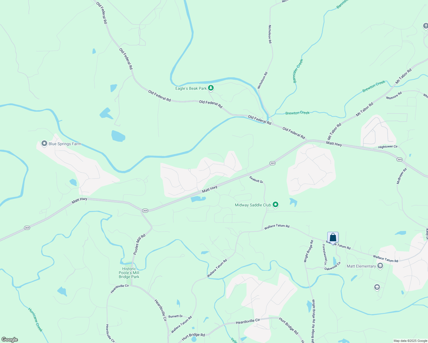 map of restaurants, bars, coffee shops, grocery stores, and more near 7935 Welch Mill in Ball Ground