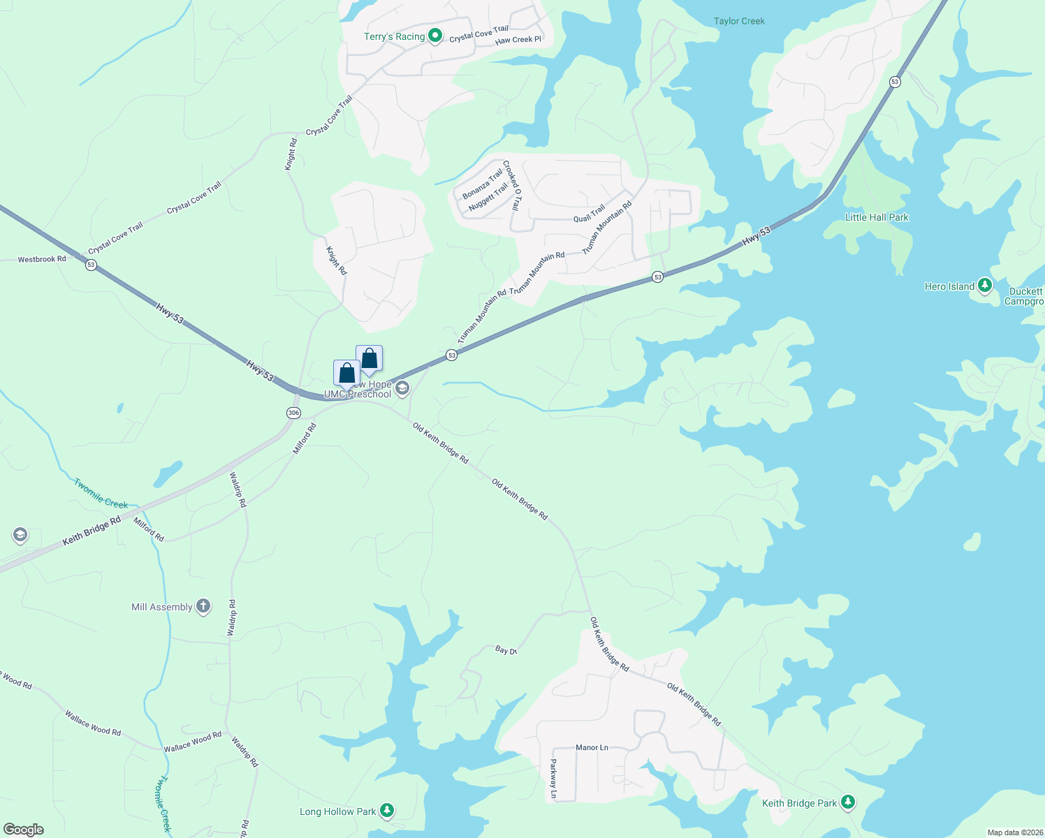 map of restaurants, bars, coffee shops, grocery stores, and more near 8245 Gracen Drive in Gainesville