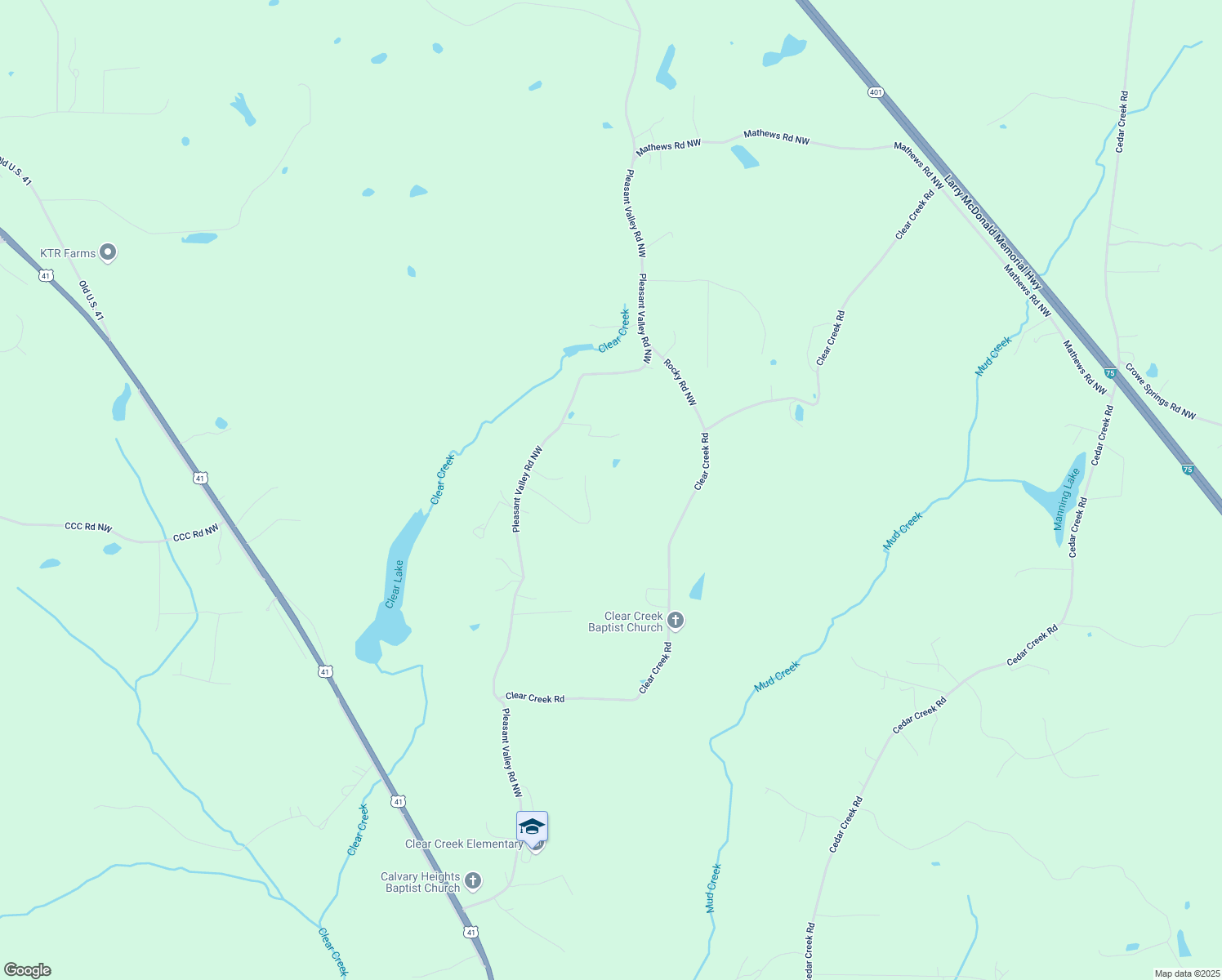 map of restaurants, bars, coffee shops, grocery stores, and more near 368 Pleasant Valley Road Northwest in Adairsville