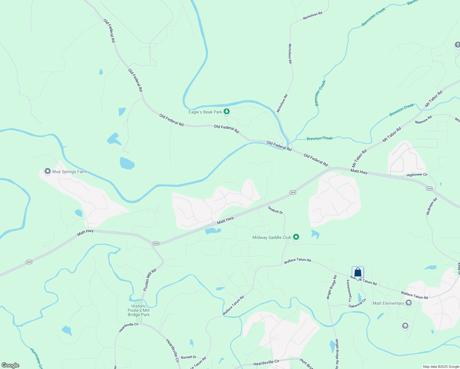 map of restaurants, bars, coffee shops, grocery stores, and more near 8125 Brewton Bend in Ball Ground