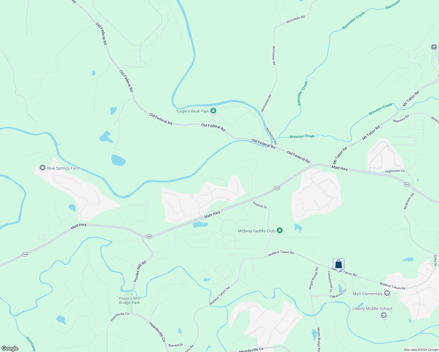 map of restaurants, bars, coffee shops, grocery stores, and more near 8110 Brewton Bend in Ball Ground