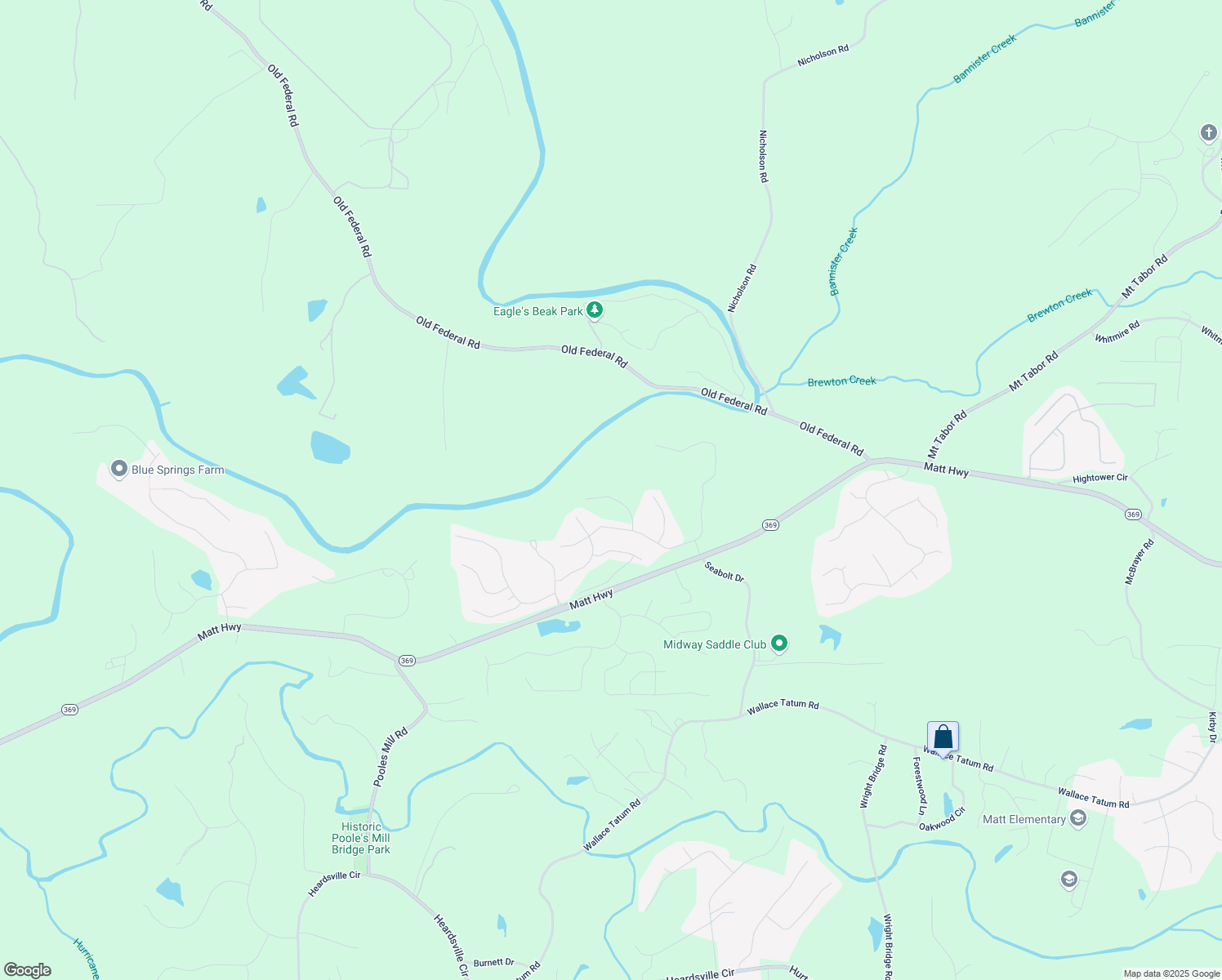 map of restaurants, bars, coffee shops, grocery stores, and more near 8110 Brewton Bend in Ball Ground