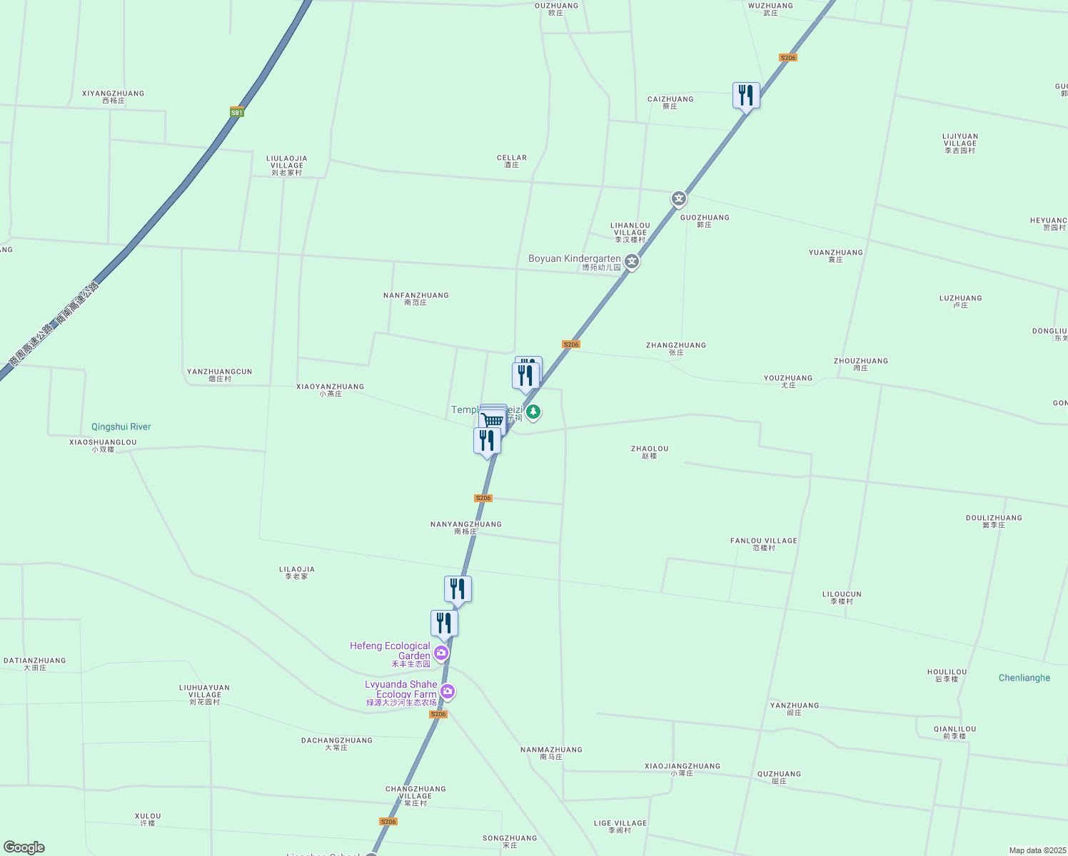 map of restaurants, bars, coffee shops, grocery stores, and more near in Shangqiu