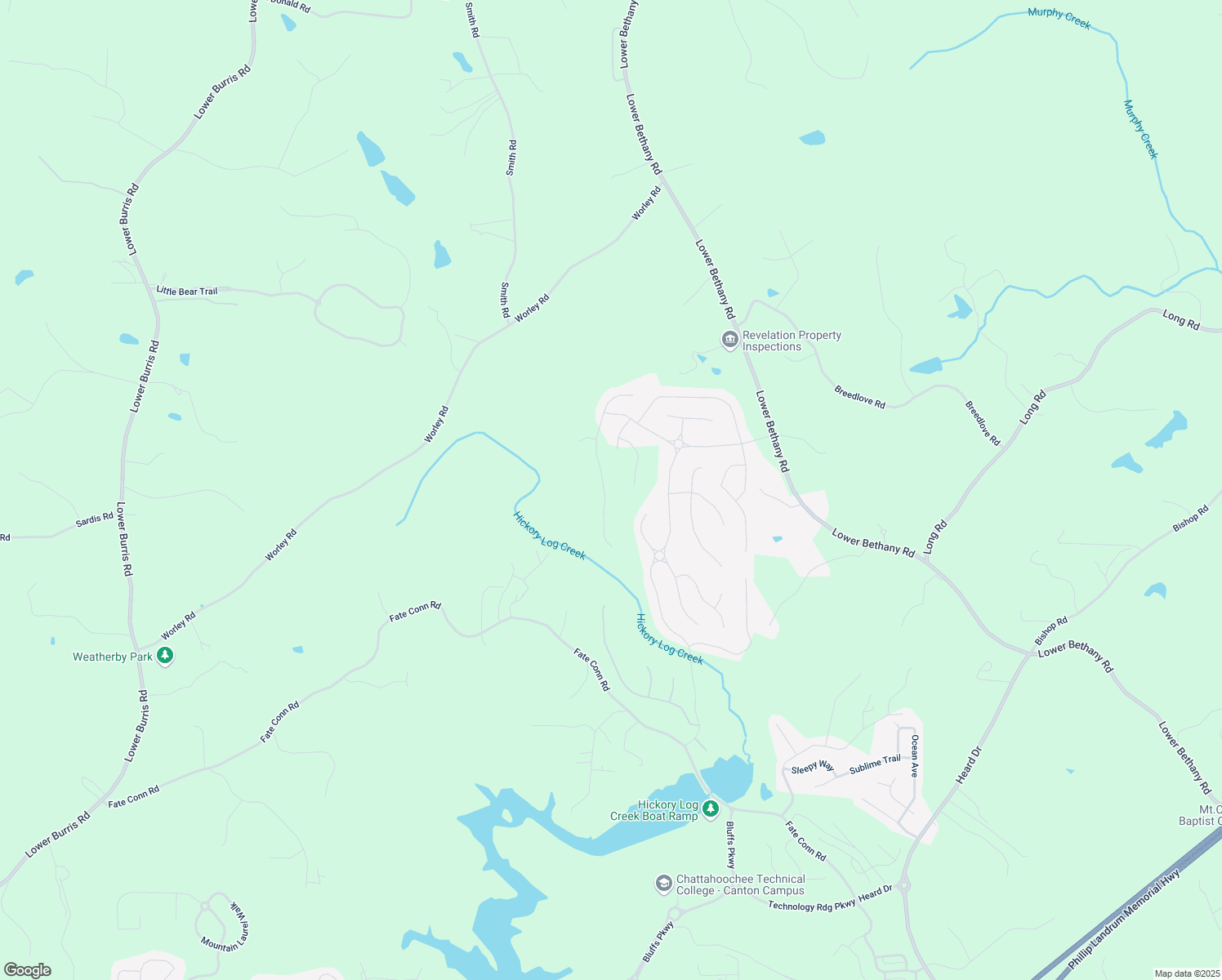 map of restaurants, bars, coffee shops, grocery stores, and more near 365 Denali Butte Terrace in Canton