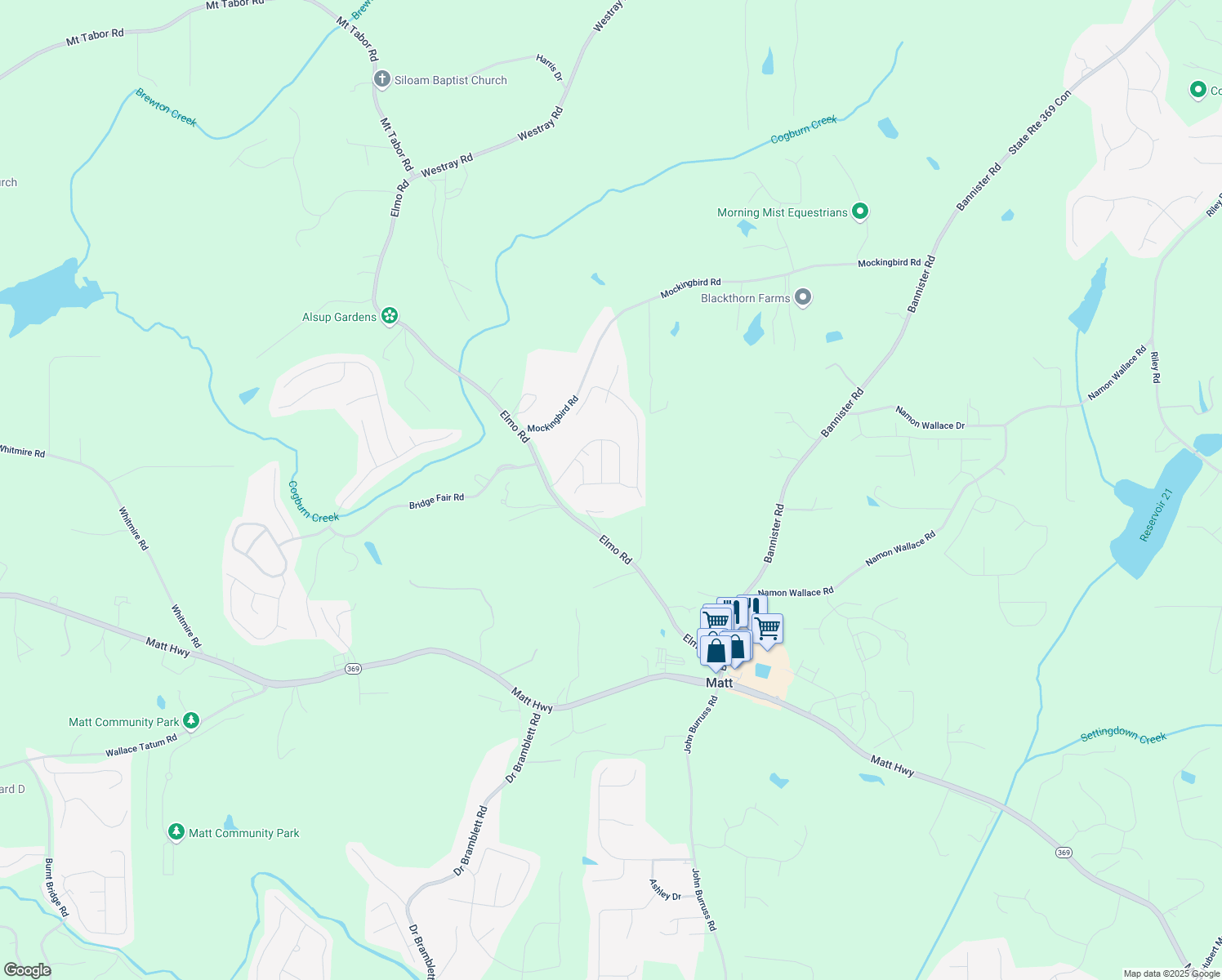 map of restaurants, bars, coffee shops, grocery stores, and more near 6120 Sparrow Lane in Cumming