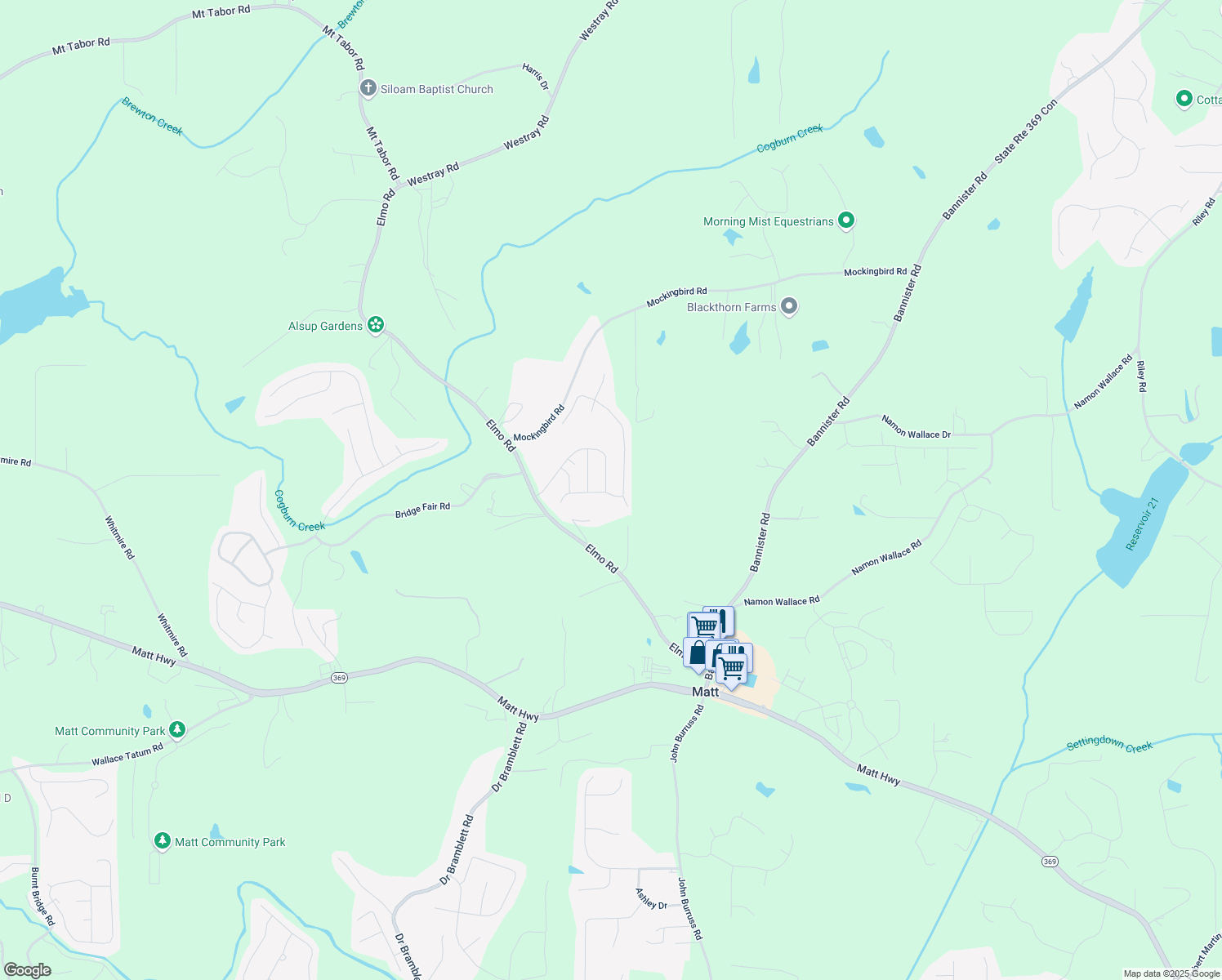 map of restaurants, bars, coffee shops, grocery stores, and more near 6235 Crescent Landing Drive in Cumming
