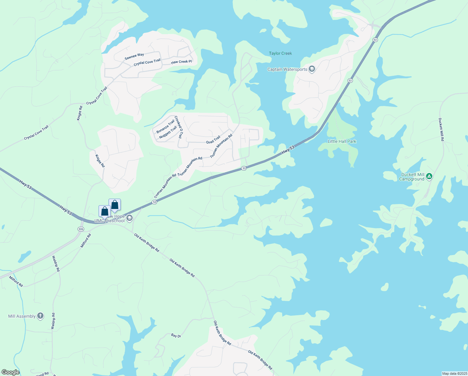 map of restaurants, bars, coffee shops, grocery stores, and more near 4660 Perry Road in Gainesville