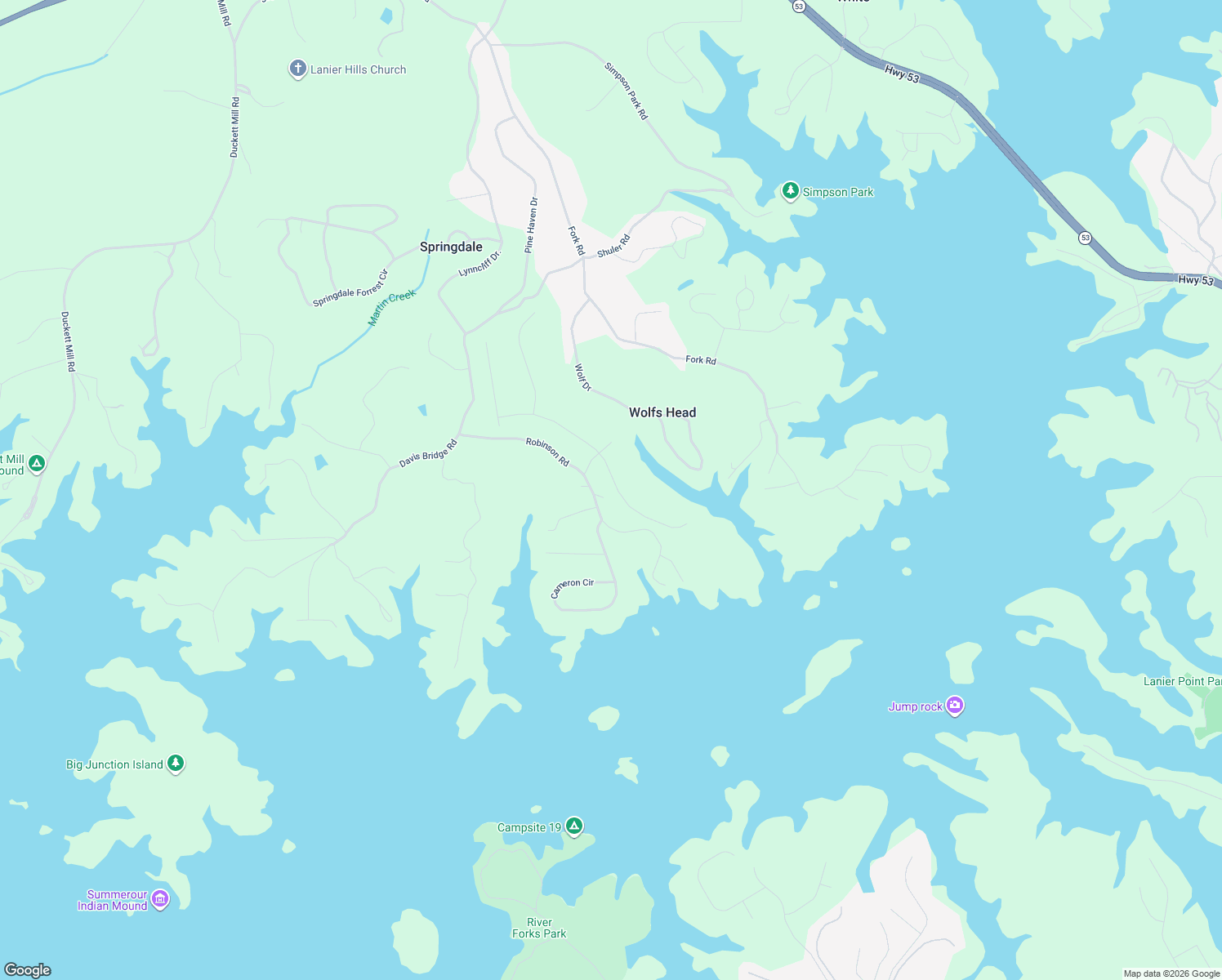 map of restaurants, bars, coffee shops, grocery stores, and more near 3450 Dockside Shores Drive in Gainesville