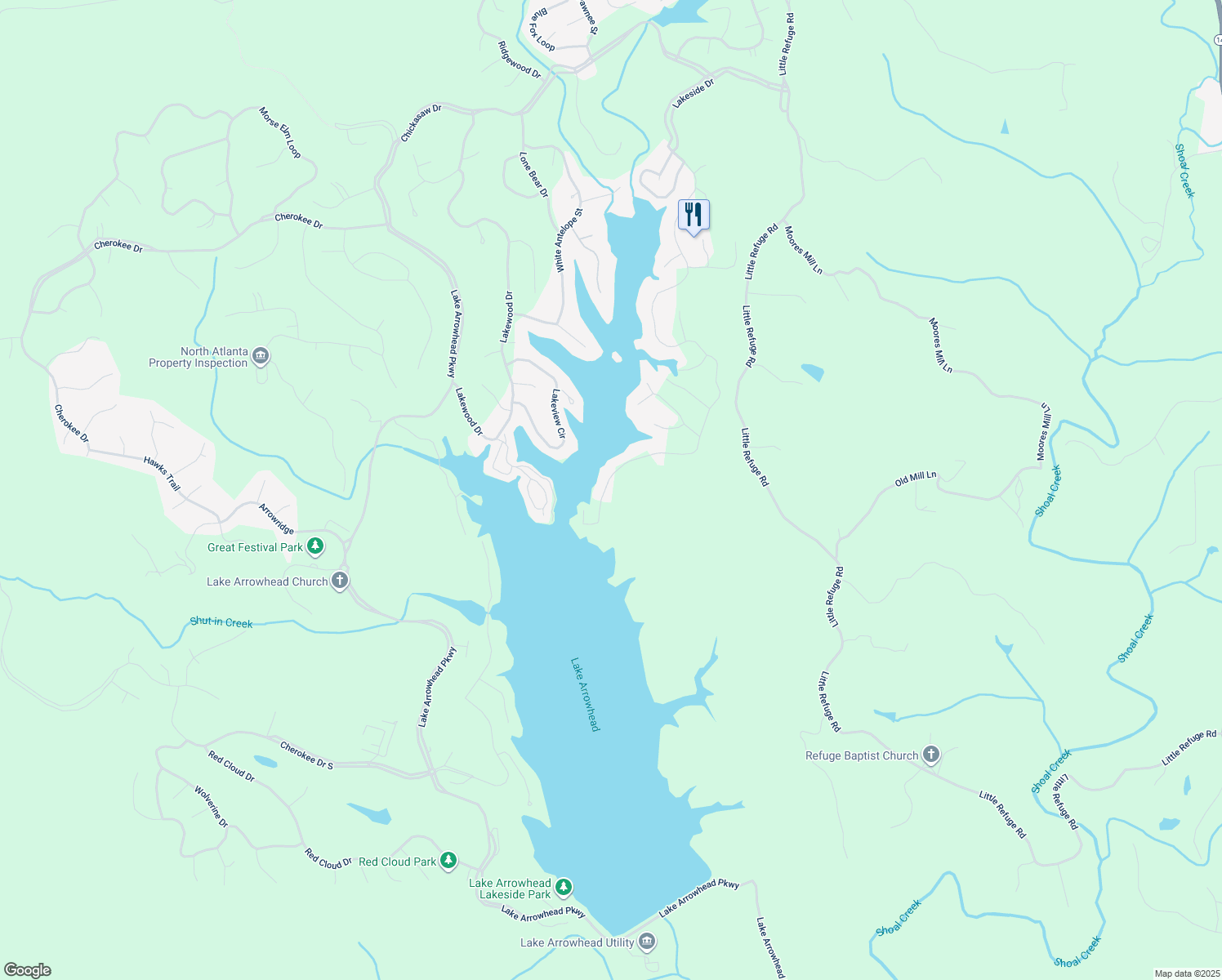 map of restaurants, bars, coffee shops, grocery stores, and more near 161 Douglas Fir Drive in Waleska