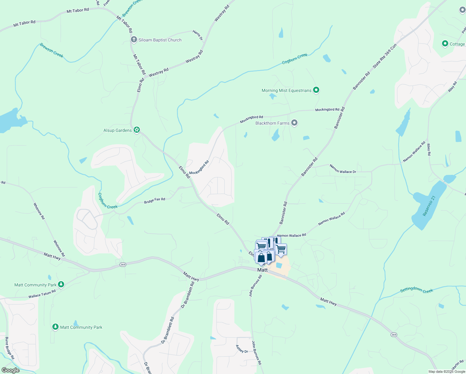 map of restaurants, bars, coffee shops, grocery stores, and more near 6350 Lantana Village Way in Cumming