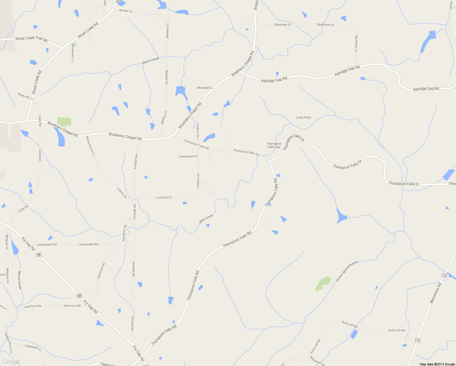 map of restaurants, bars, coffee shops, grocery stores, and more near 610 Lookout Drive in Arab